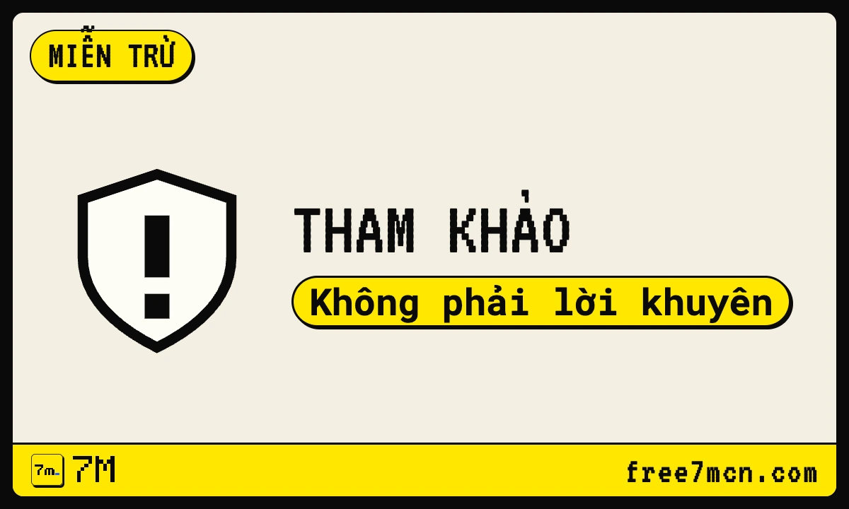 Tấm khiên dấu chấm than cạnh dòng tham khảo, không phải lời khuyên