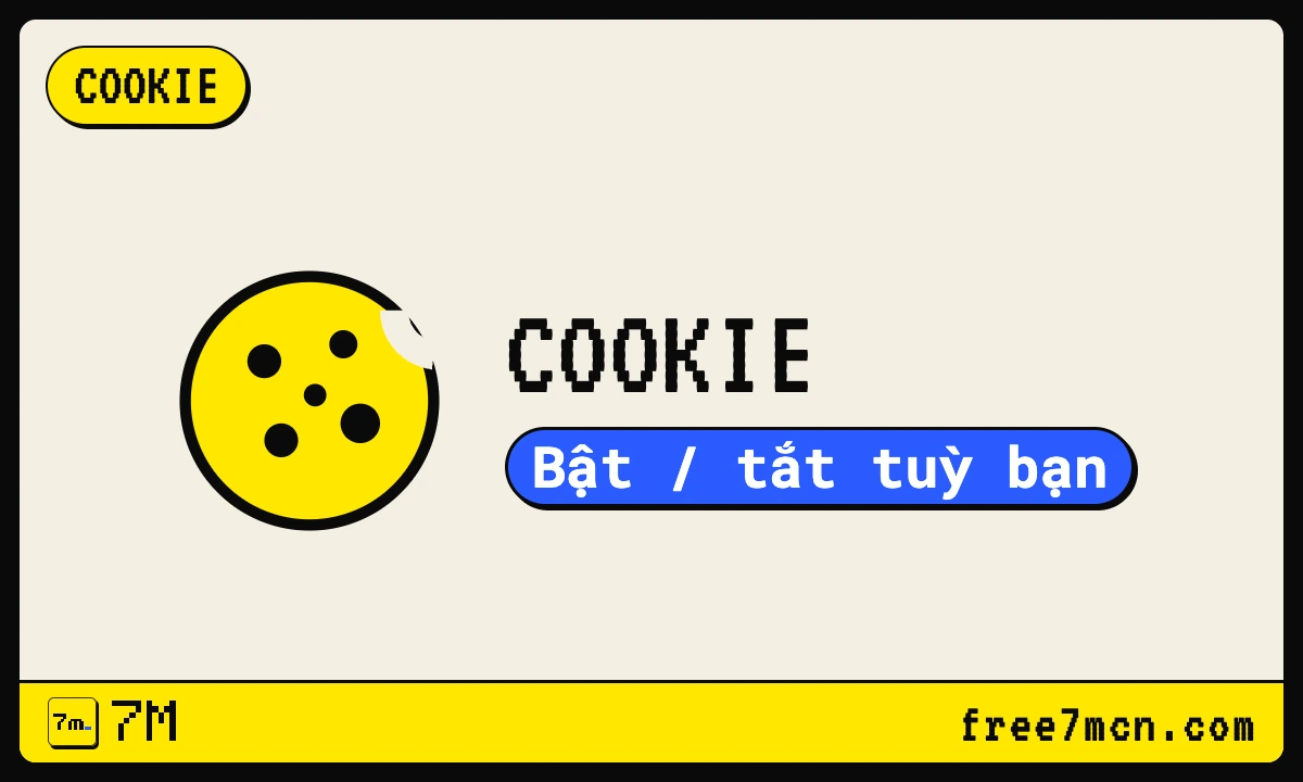 Chiếc bánh cookie vẽ tay cạnh dòng bật hoặc tắt tuỳ bạn